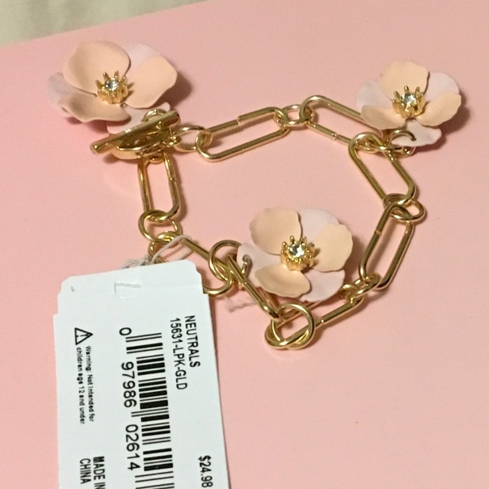 Spring Pink Trendy Flower Bracelet
